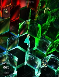 玻璃镜面复杂迷宫环境场景3D模型合集