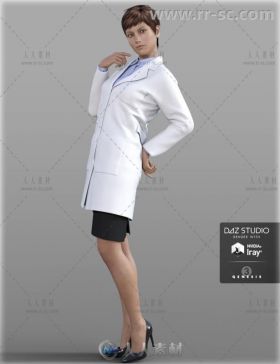 现代医生大衣和办公服3D模型合辑