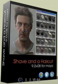JoeAlter Shave A Haircut头发毛皮Maya插件V9.08版