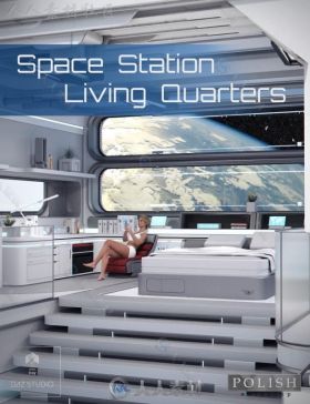 科幻简单化的空间站生活区场景环境3D模型合辑