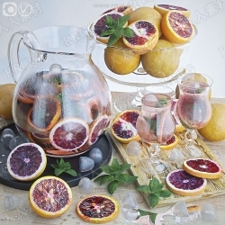 葡萄柚柠檬水果果汁等相关3D模型