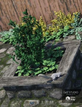 美丽的花园一块场景环境3D模型合辑