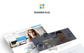 公司宣传展示网页设计PSD模板PSD Web Template - Corporate Business Plus