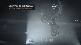 超酷信号损坏极限运动体育节目开场视频AE模板 Videohive Glitch Slideshow 1...