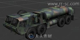 大型军用油罐车3D模型
