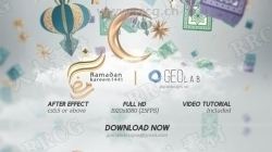 伊斯兰教斋月祝福庆典宣传片头展示动画AE模板