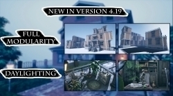 维多利亚式房屋模块化建筑环境场景Unreal游戏素材