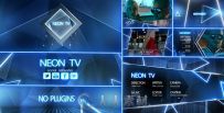 霓虹灯电视包装动画AE模板 Videohive Neon TV Broadcast Package 12318357