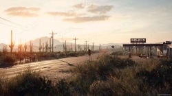逼真大规模沙漠加油站地形Unreal Engine游戏素材资源