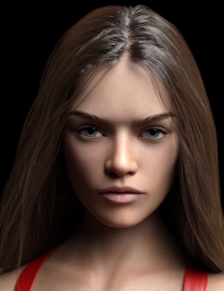 精致妆容发型棕褐色皮肤女性3D模型