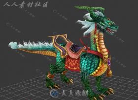 中国传统瑞兽麒麟3D模型