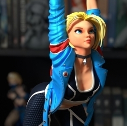 嘉米怀特胜利姿势《街头霸王6》游戏角色雕塑3D打印模型
