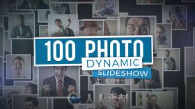 100张动态照片幻灯片相册动画AE模板 Videohive 100 Photo - Dynamic Slideshow 17...