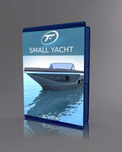 小型游艇精美外观与舒适内部构造3D模型