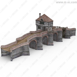 古代石拱桥建筑景观3D模型