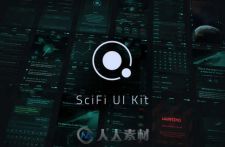 科幻主题UI工具包PSD模板 Creativemarket Orbit SciFi UI Kit 163951