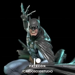 蝙蝠侠战斗姿势DC动漫角色雕塑雕刻3D模型