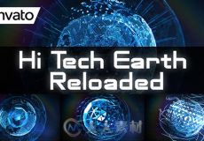 超能地球高科技特效动画AE模板 Videohive Hi Tech Earth Reloaded Element 3D 1149...