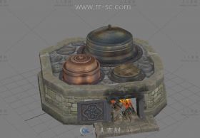 超精细的煮饭炉子3D模型