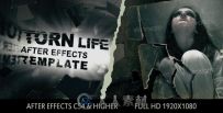撕裂生命展示动画AE模板 Videohive Torn Life 9332578