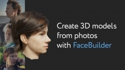 FaceBuilder照片构建3D人脸头部Blender插件
