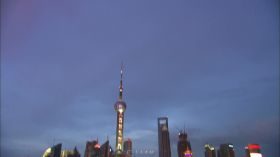 从天空摇向上海东方明珠视频素材