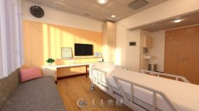 全新的干净的医院卧室3D模型合辑