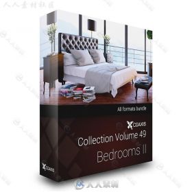 卧室床五斗橱等家具设计3D模型合辑  CGAXIS VOL 49 BEDROOMS II