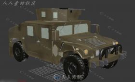 超酷军用悍马战车3D模型