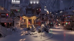 影片《雪怪大冒险》中人类城市的幕后制作解析视频 城市建筑的细节制作得非常到位