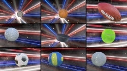 球类运动冲击效果体育运动展示动画AE模板