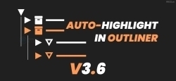 Auto-Highlight In Outliner自动展开高亮Blender插件V3.5.0版