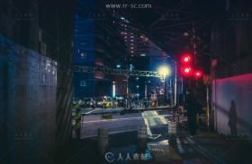 日本城市街道场景摄影美术原画素材