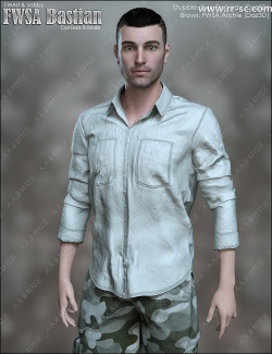 健壮身材帅气面部细节展示男性3D模型