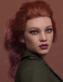 100种高质量女性不同发色头发纹理3D模型合集