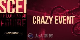 超酷时尚极限运动片头包装视频展示AE模板 Videohive Crazy Event 16126412