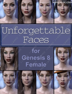 10种脸型五官不同风格妆容女性3D模型