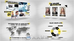 现代简洁立体效果展示幻灯片企业商务宣传AE模板