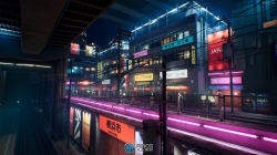 日本现代风格城市环境场景UE游戏素材