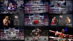 拳击擂台赛体育运动节目预告实时放映展示动画AE模板