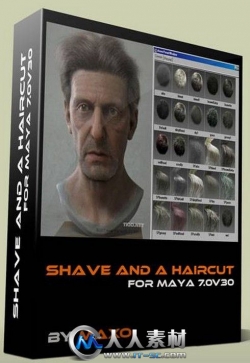 《Maya头发插件7.0v30版》Shave and a Haircut 7.0v30 For Maya 2012-2013.5 Win64...