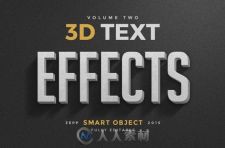 三维立体质感字体特效PSD模板 Creativemarket 3D Text Effects Vol.2 261785