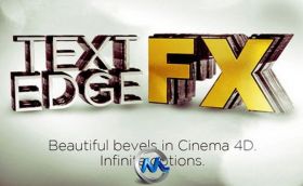 C4D文字倒角预设V1.4版 Text Edge FX v1.4 Bevel Kit for Cinema 4D