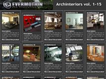 3D精品室内建筑装饰模型合辑1-15 Evermotion Archinteriors Bundle vol. 1 – 15