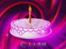 蛋糕单支蜡烛星光婚礼儿童卡通生日LED背景视频素材