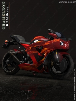 炫酷逼真摩托车与骑摩托姿势3D模型