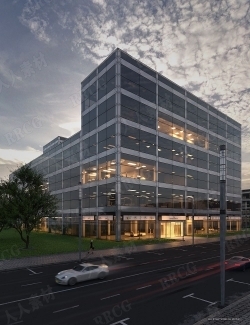 现代高端办公大楼环境建筑场景3D模型合集