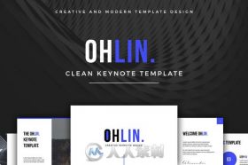 整齐干净KEYNOTE模板Ohlin. - Clean Keynote Template