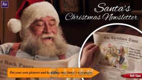 圣诞老人展示报纸幻灯片AE模板 Videohive Santa’s Christmas Newsletter 18914499