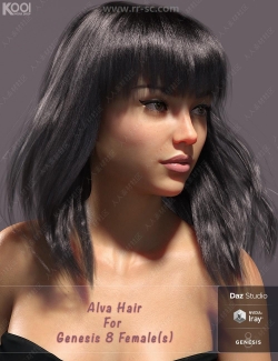 油亮顺滑不同长发发色女性角色3D模型合集